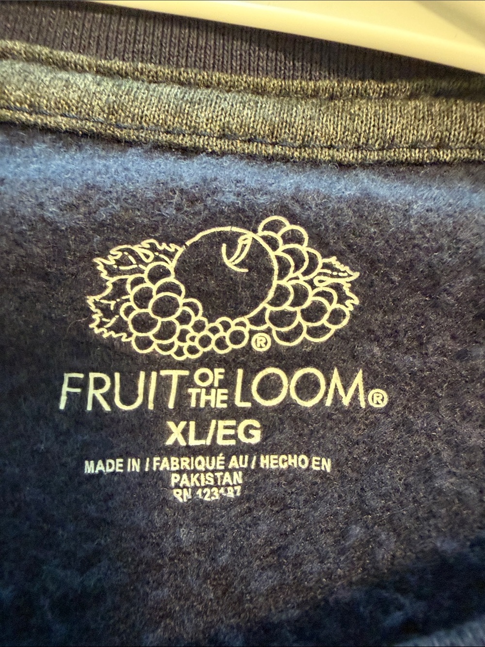 Fruit of the Loom Kids Dark Navy Blue Pajama Top with Logo Print